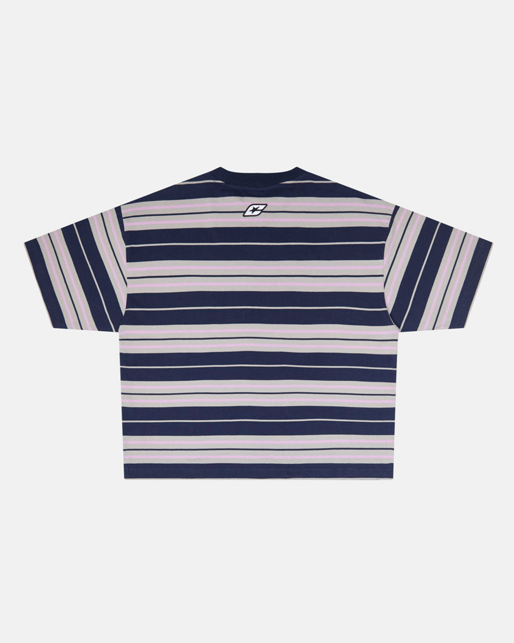 STRIPED TEE VIOLET-DARK BLUE