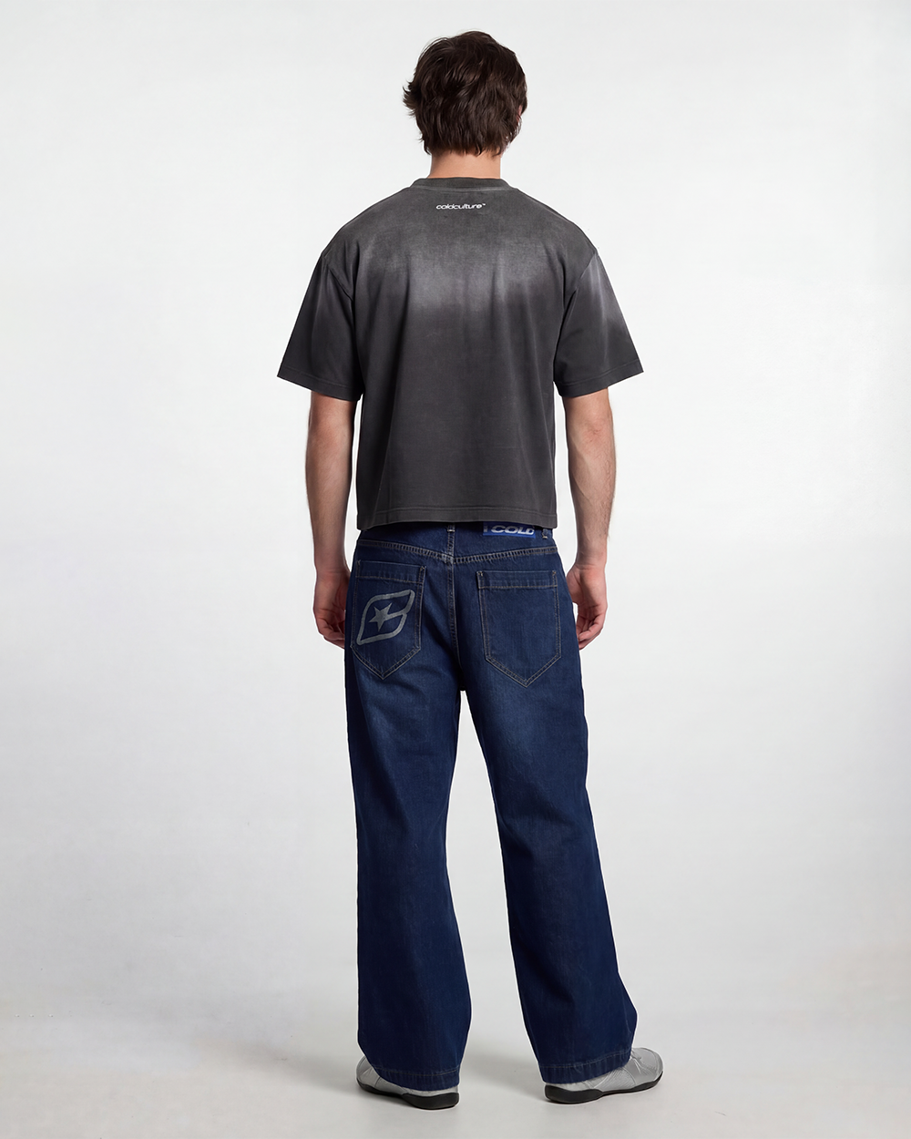 CROSSED SCRIPT TEE BLACK