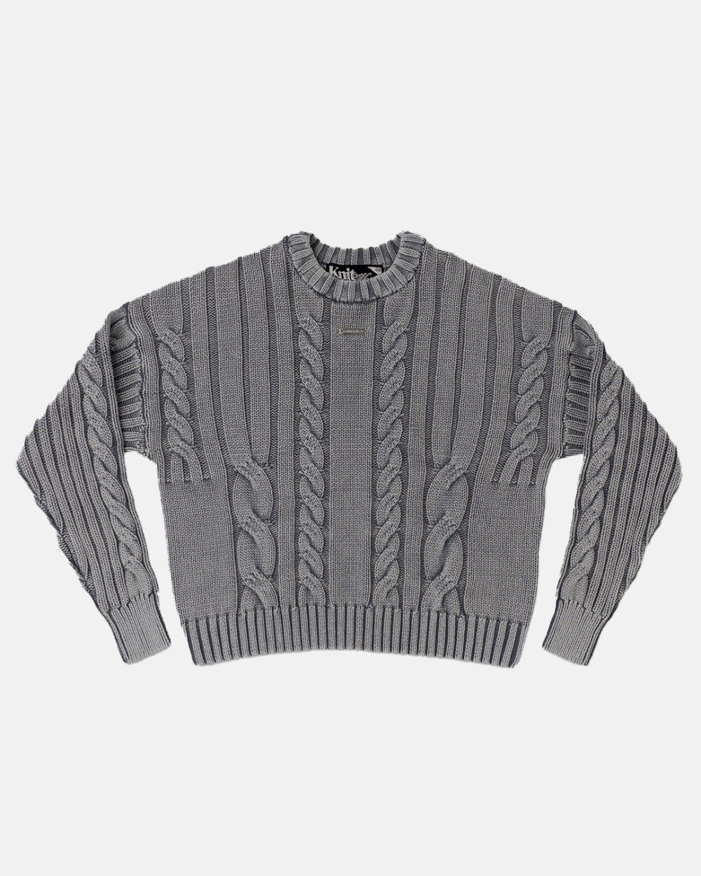 PATTERNED KNIT DUST GREY