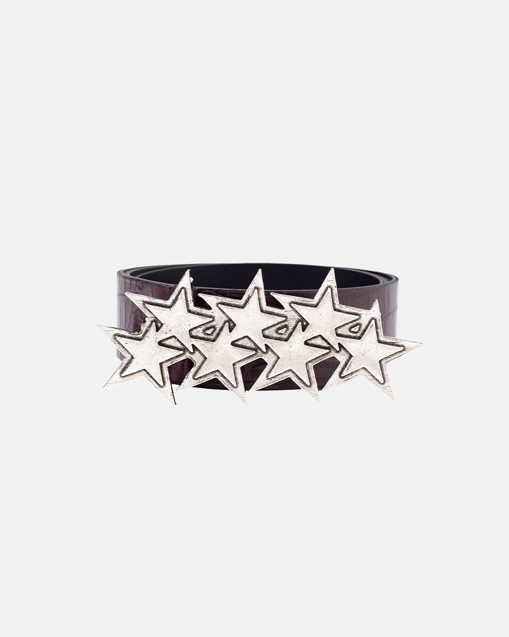 STARS BELT CROCODILE BORDO