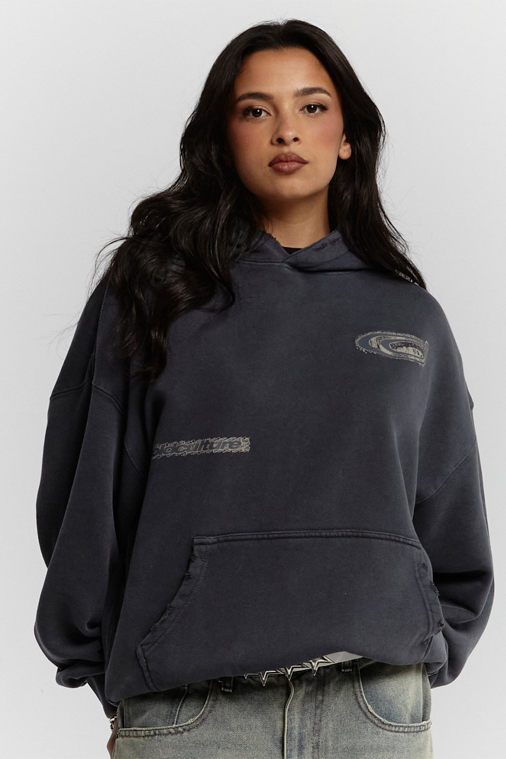 RUINED INDUSTRY HOODIE HEAVY GREY