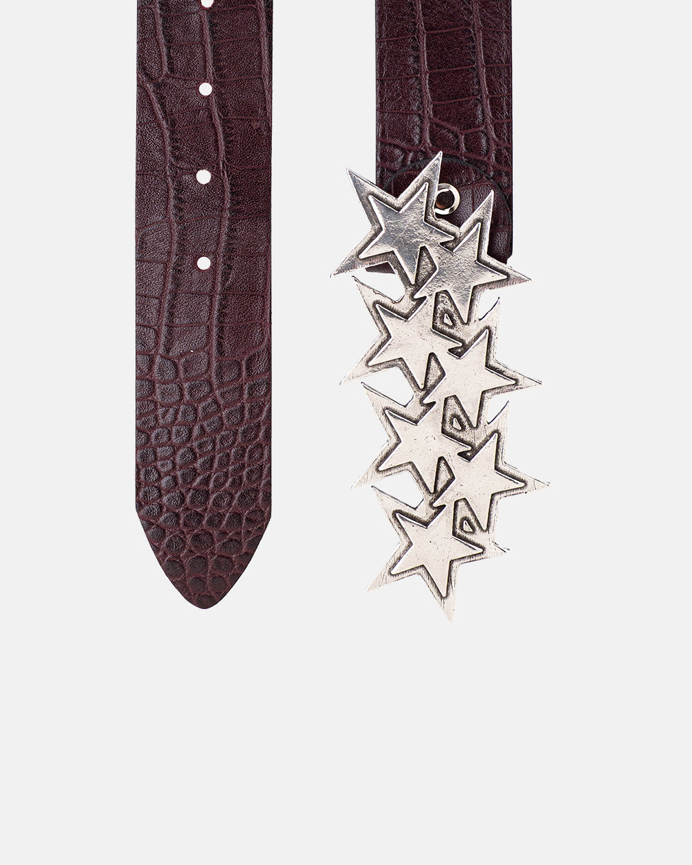 STARS BELT CROCODILE BORDO