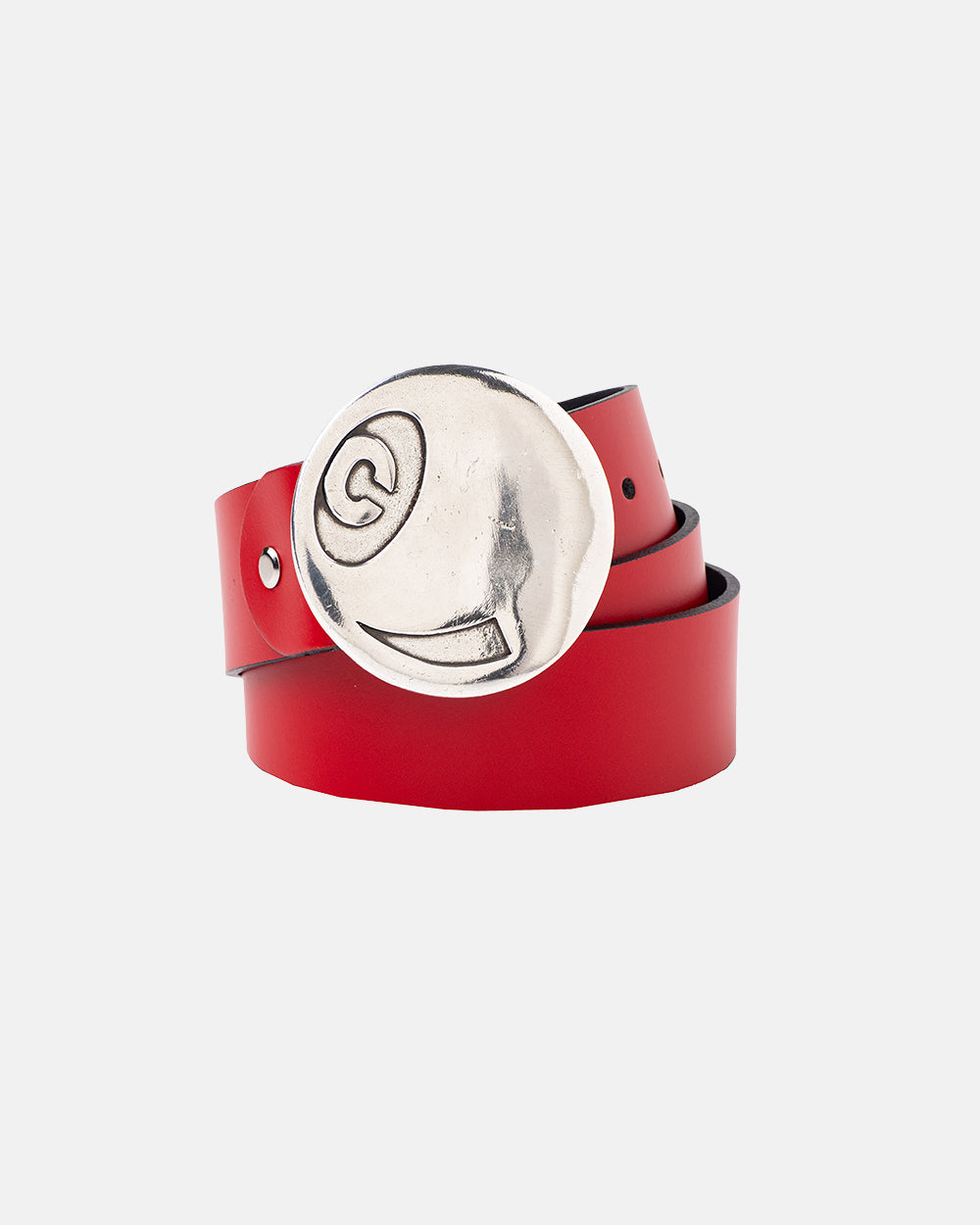 BILLIARD LEATHER BELT RED