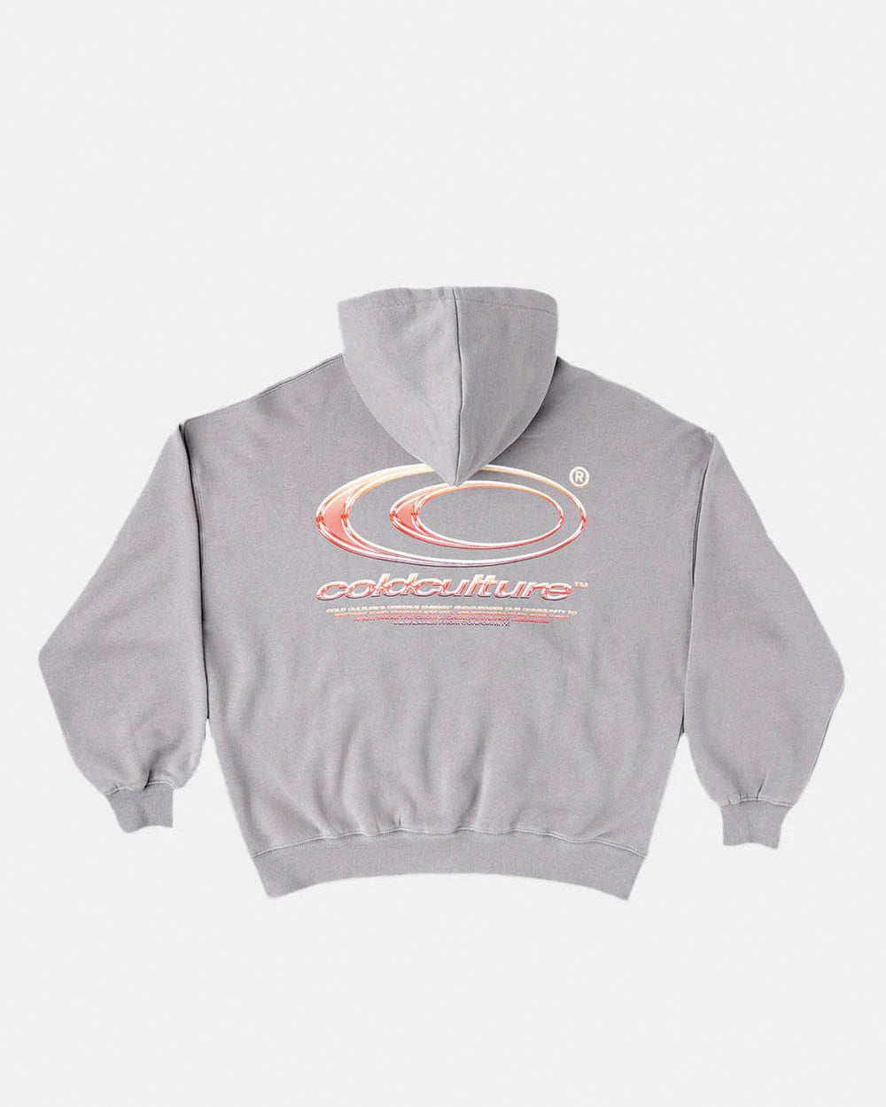 FADED METALLIC LOGO HOODIE BASALT GREY