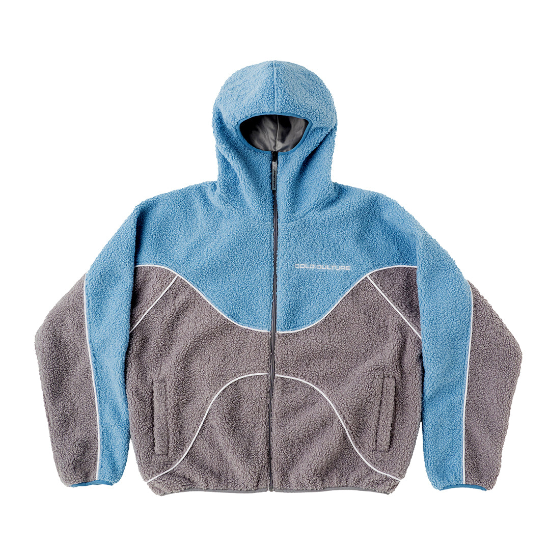 NO RISK FLEECE JACKET STONE GREY/STERLING BLUE