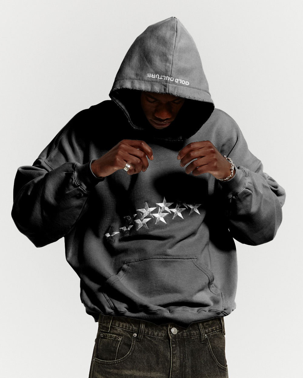 STARS HOODIE DUST GREY