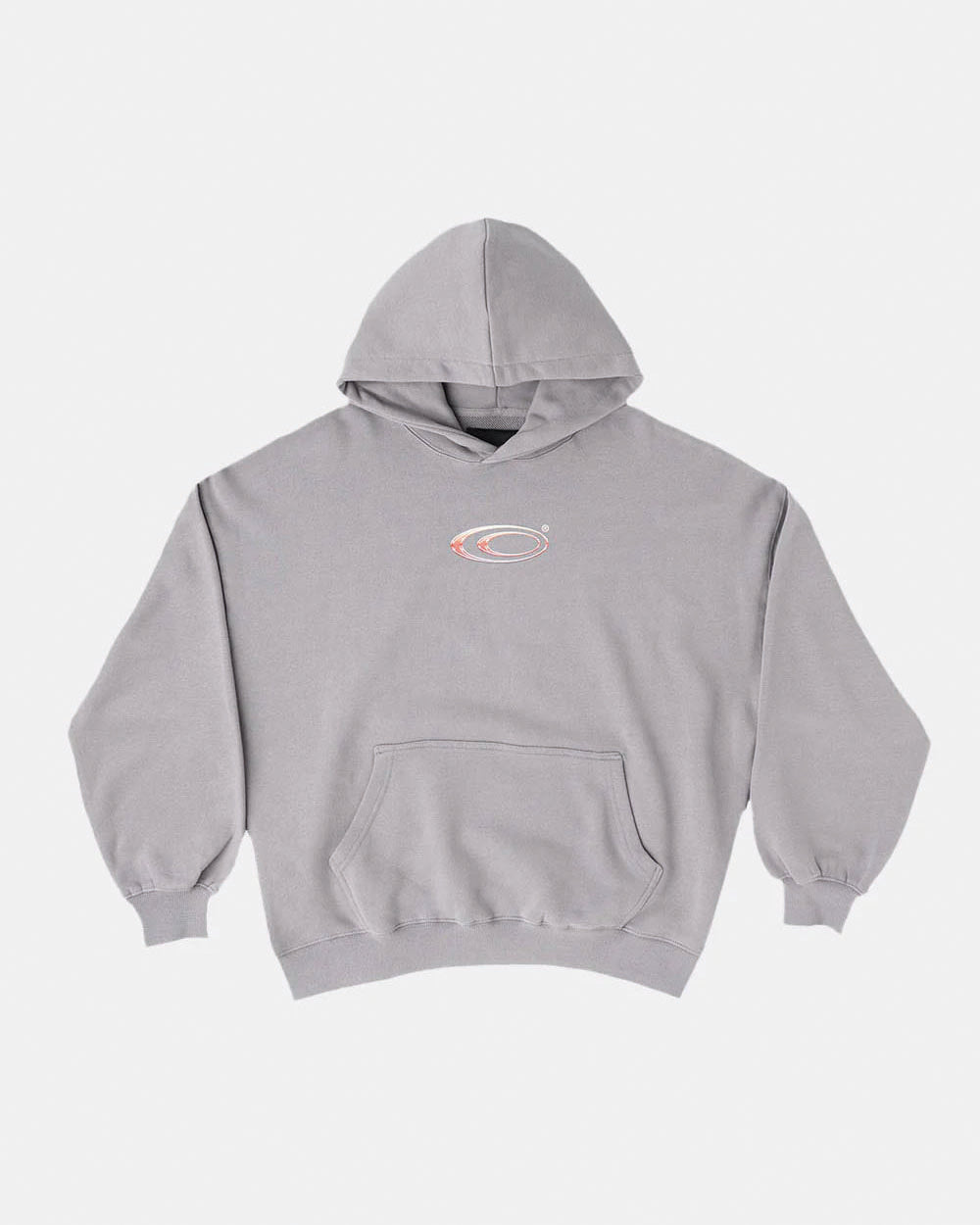 FADED METALLIC LOGO HOODIE BASALT GREY