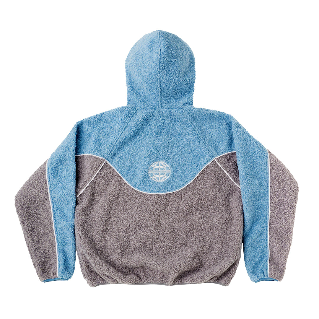 NO RISK FLEECE JACKET STONE GREY/STERLING BLUE