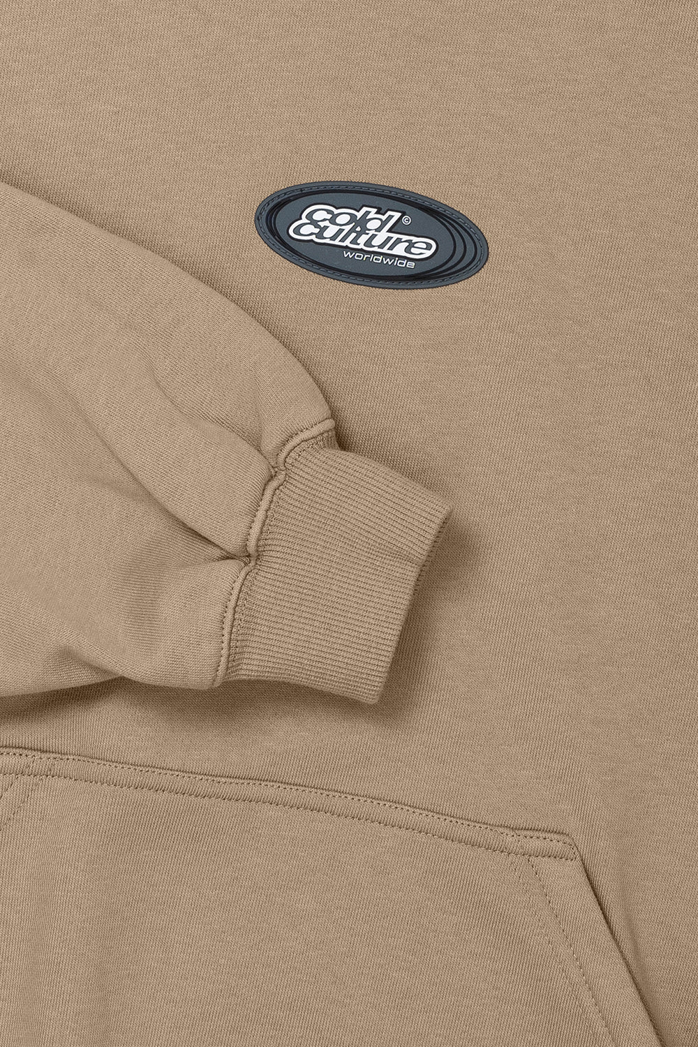 SILICONE DETAIL HOODIE SHADY BROWN