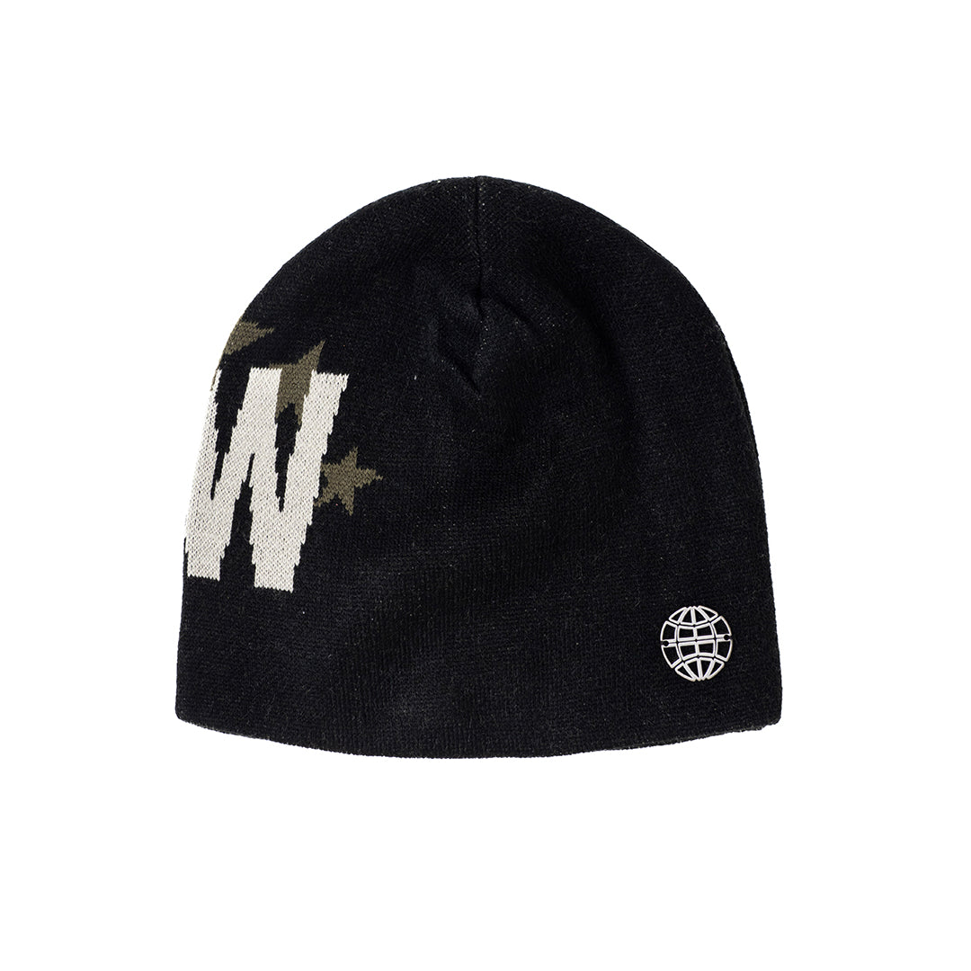 STARS BOW BEANIE BLACK