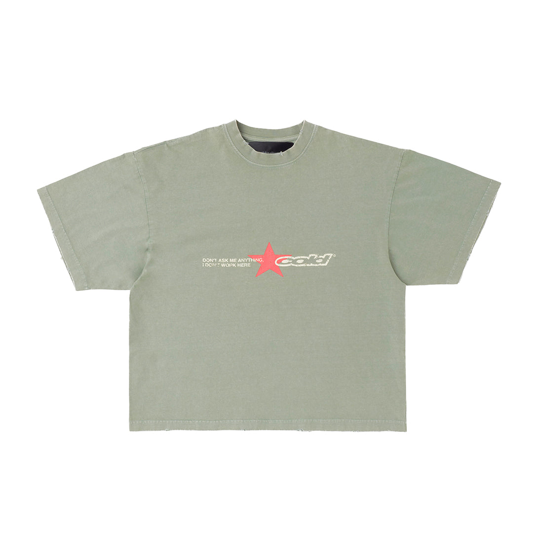 DONT WORK TEE +WASHED MARINE GREEN