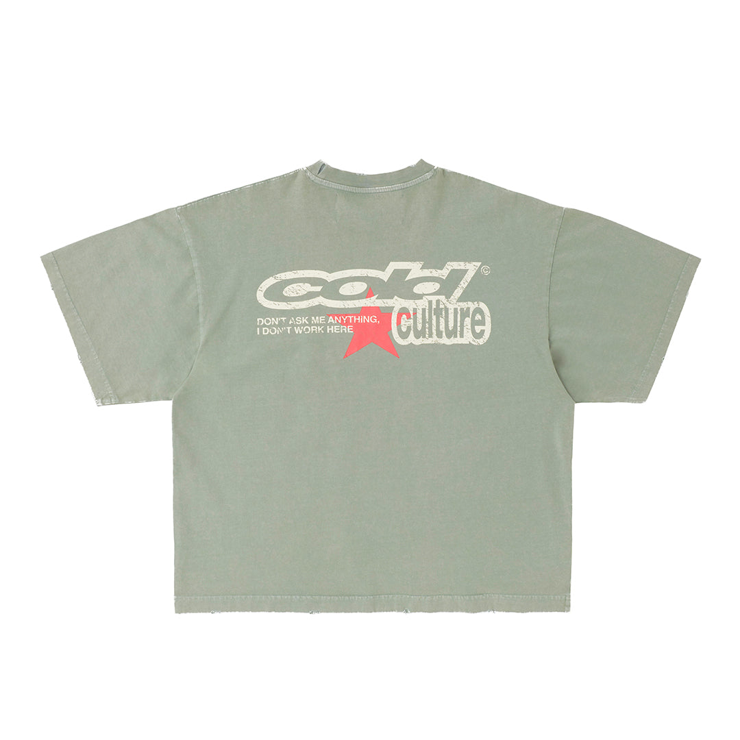 DONT WORK TEE +WASHED MARINE GREEN