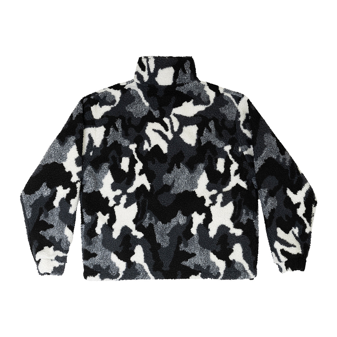 ABSTRACT FLEECE GREY CAMO