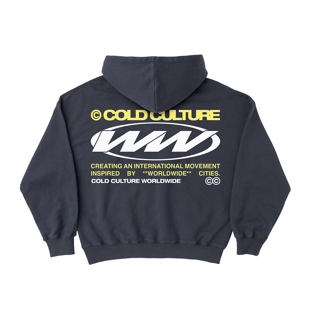 WORLDWIDE CIRCLE HOODIE DARK BLUE