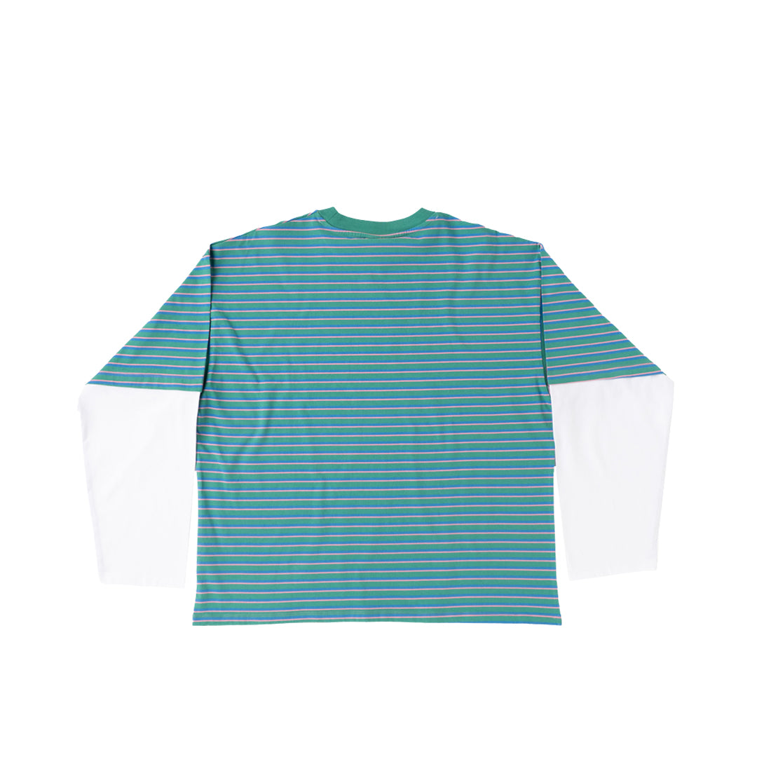 SHOW LONGSLEEVE TEE ASH GREEN/STRIPES