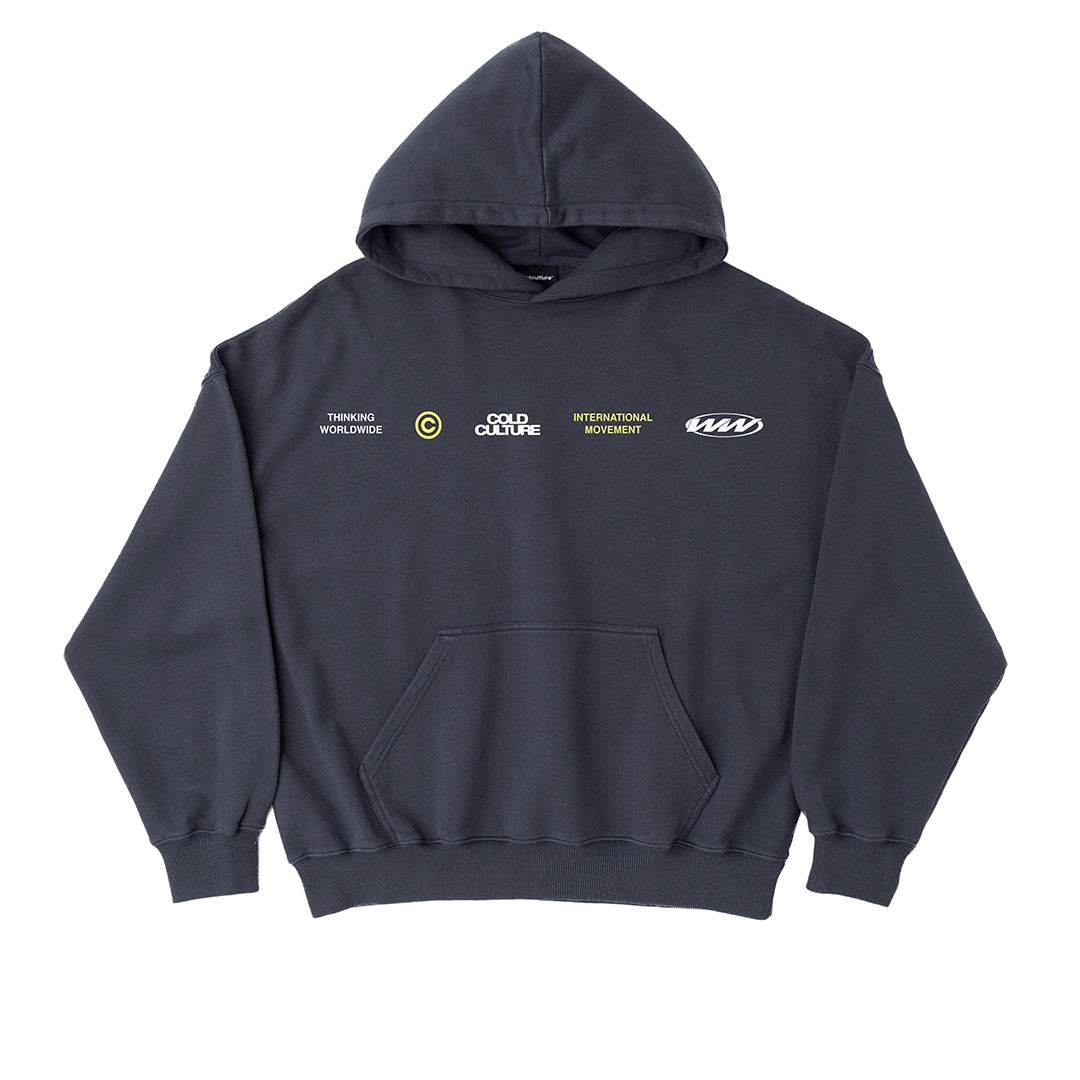 WORLDWIDE CIRCLE HOODIE DARK BLUE