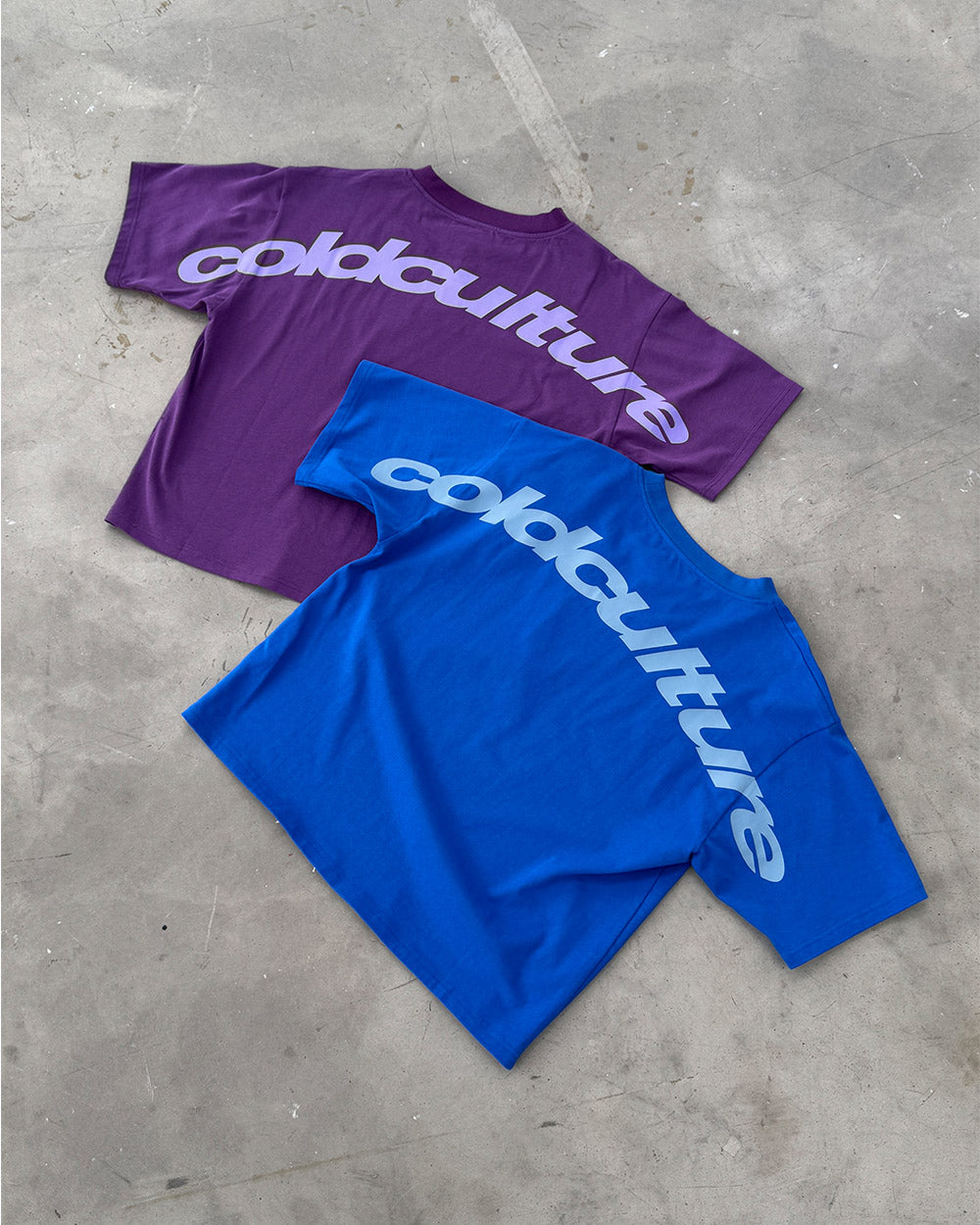 CURVED TEE BLUE