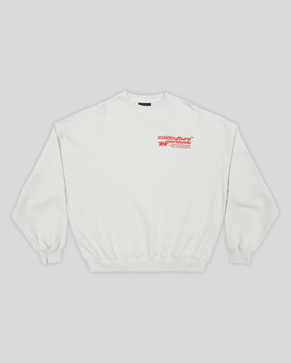 STATUS PATCH CREWNECK LIGHT GRAY