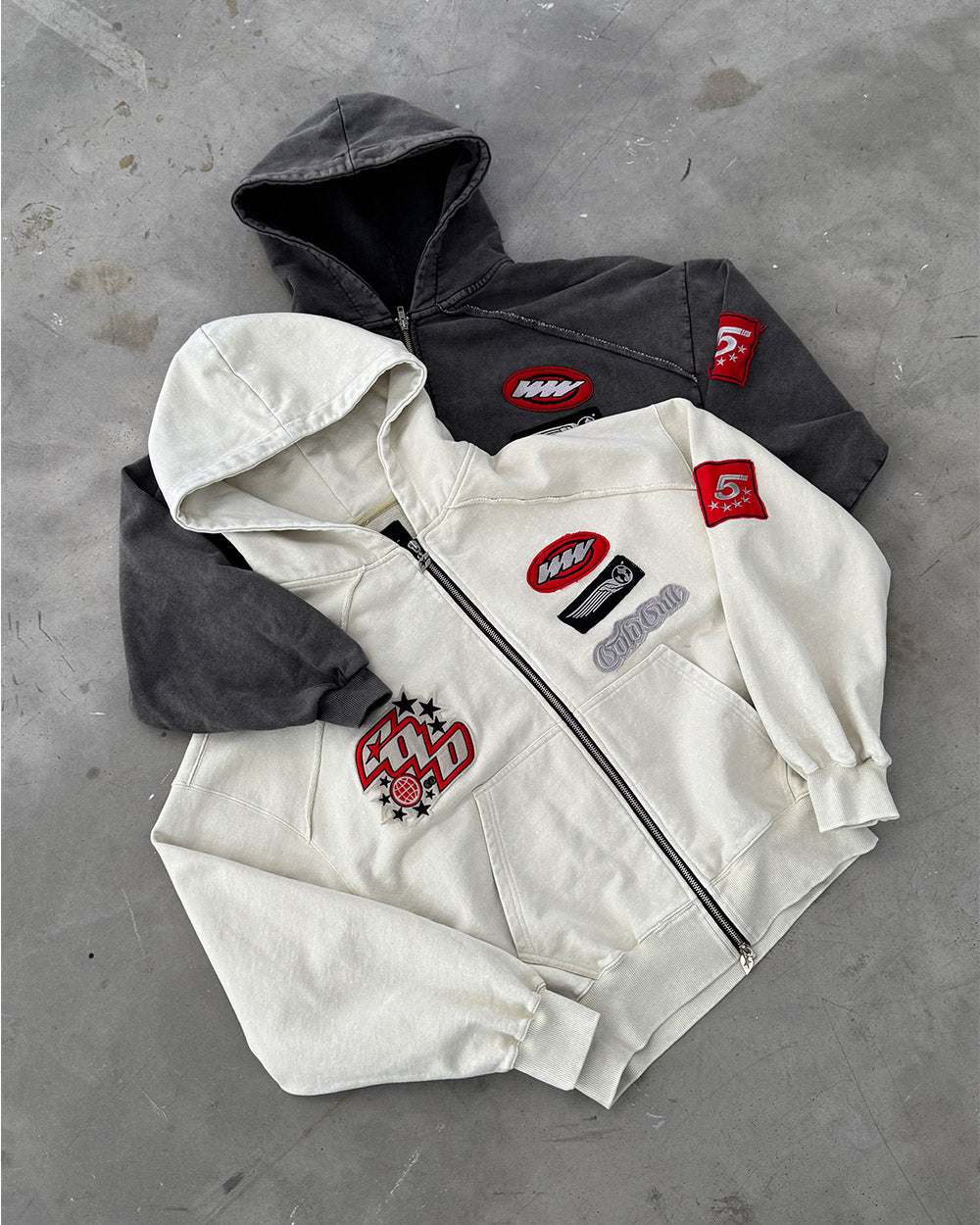 WALKER ZIP HOODIE LIGHT GREY