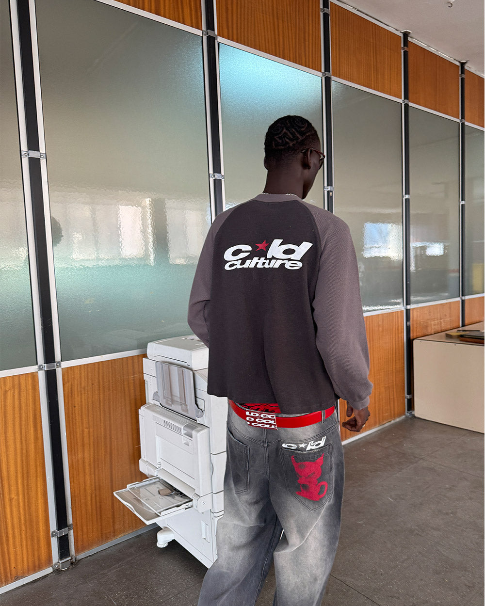 RANGLAN BICOLOR THERMAL LONGSLEEVE BLACK