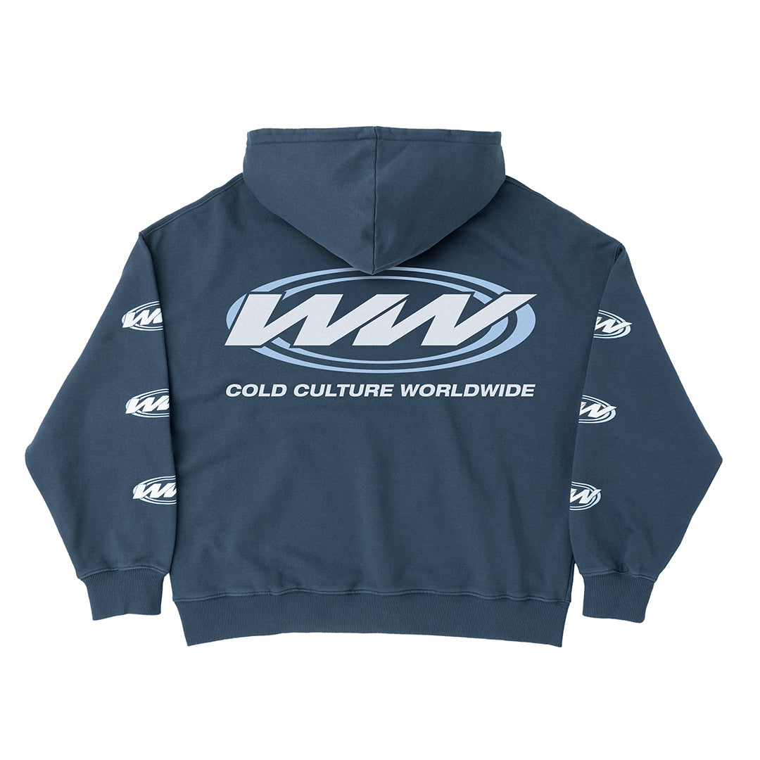 WORLDWIDE CIRCLE HOODIE SLATE BLUE