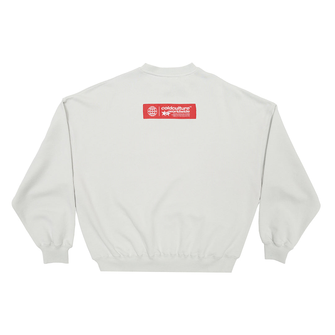 STATUS PATCH CREWNECK LIGHT GRAY