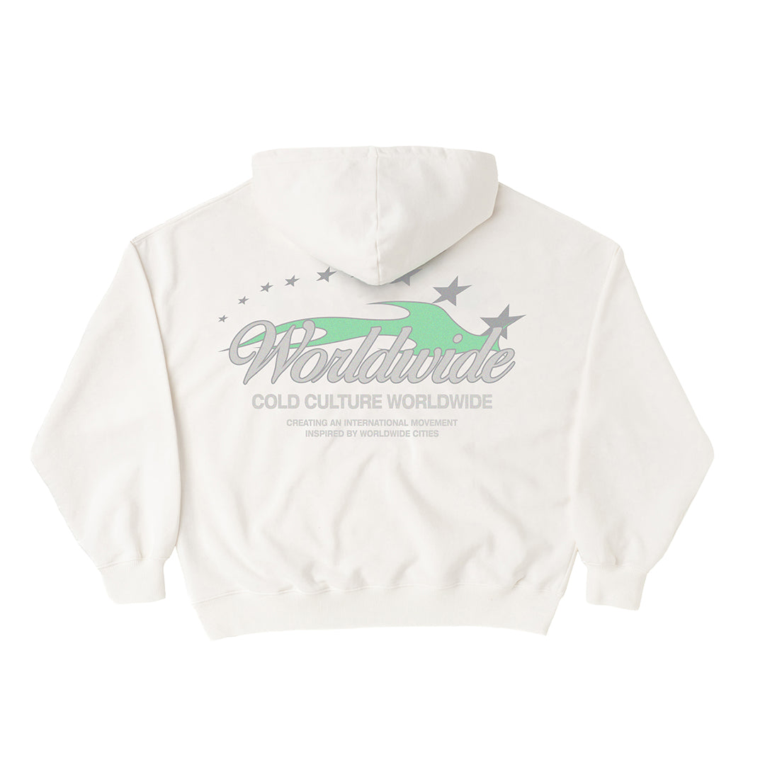 FLAME STARS HOODIE WHITE