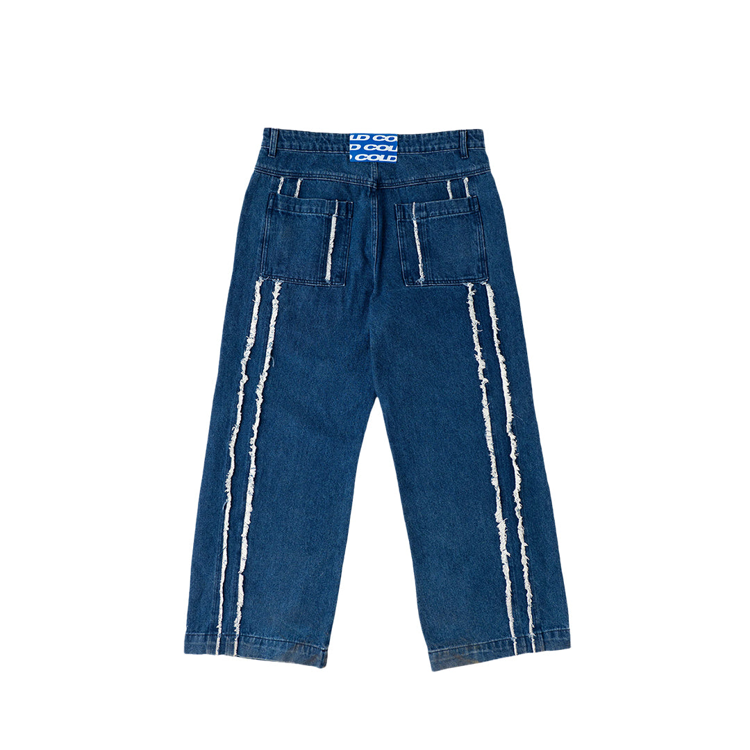 FRAYED LINE V1 PANTS MIDNIGHT BLUE DENIM