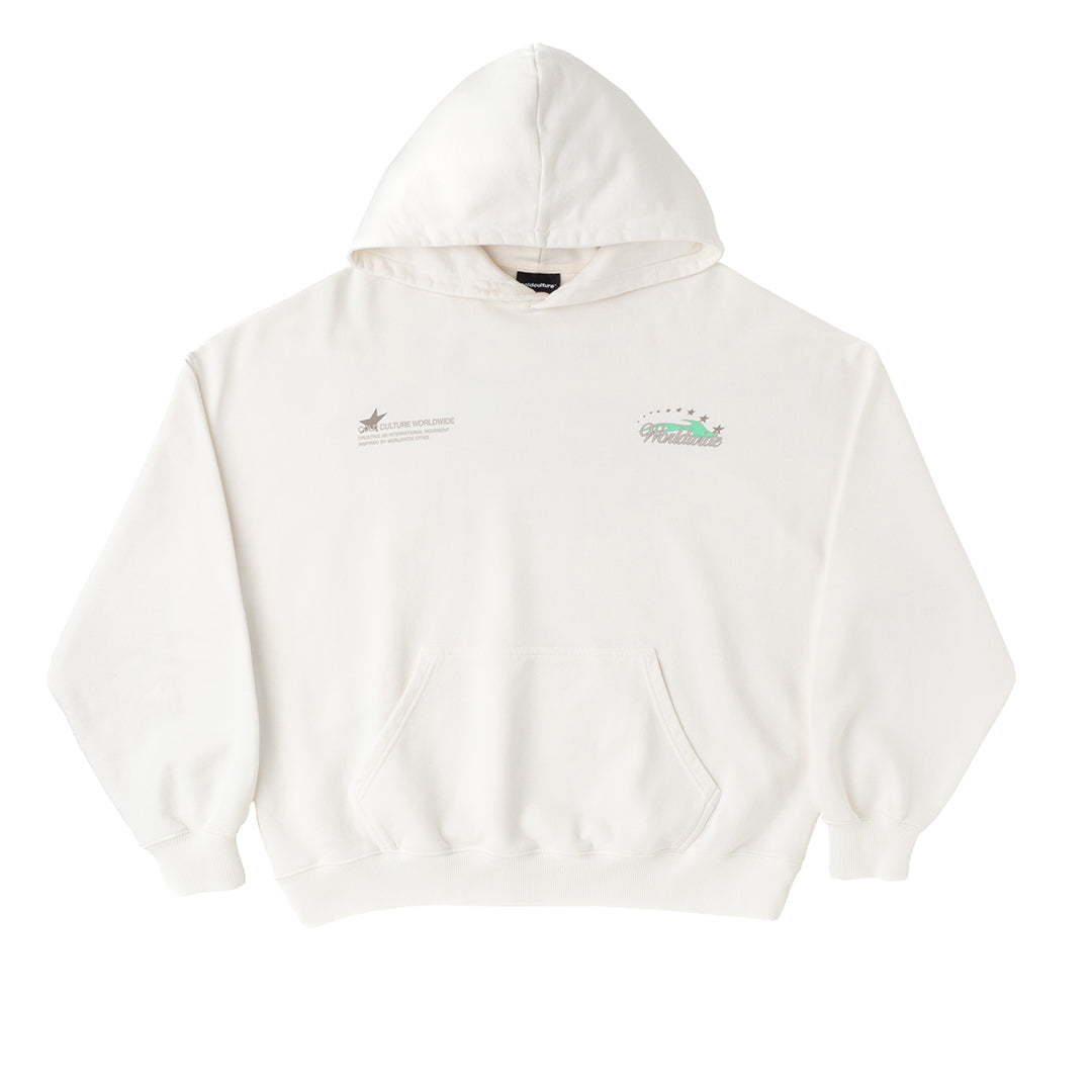 FLAME STARS HOODIE WHITE