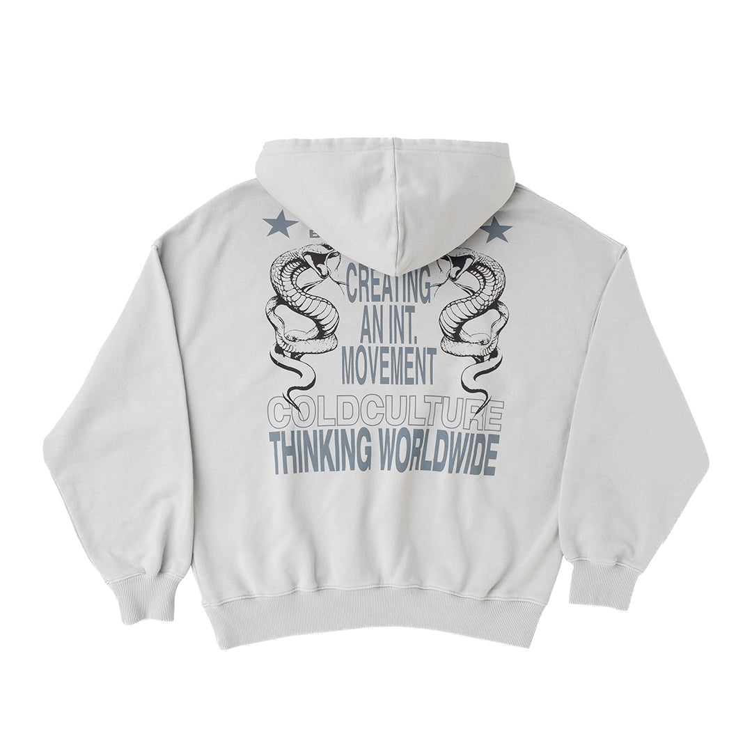 COBRA HOODIE SILVERED GREY