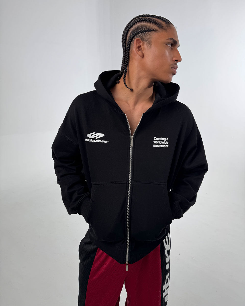 DEFENSE ZIP HOODIE BLACK