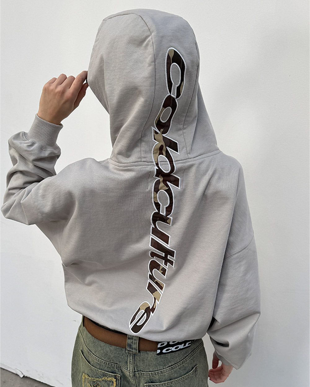 VERTICAL HOODIE LIGHT GREY