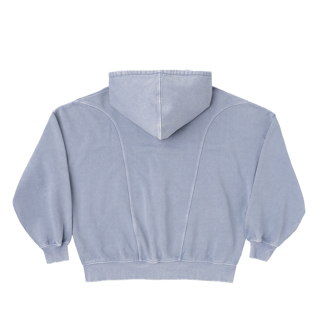 SHAPES ZIP HOODIE +WASHED COOL BLUE