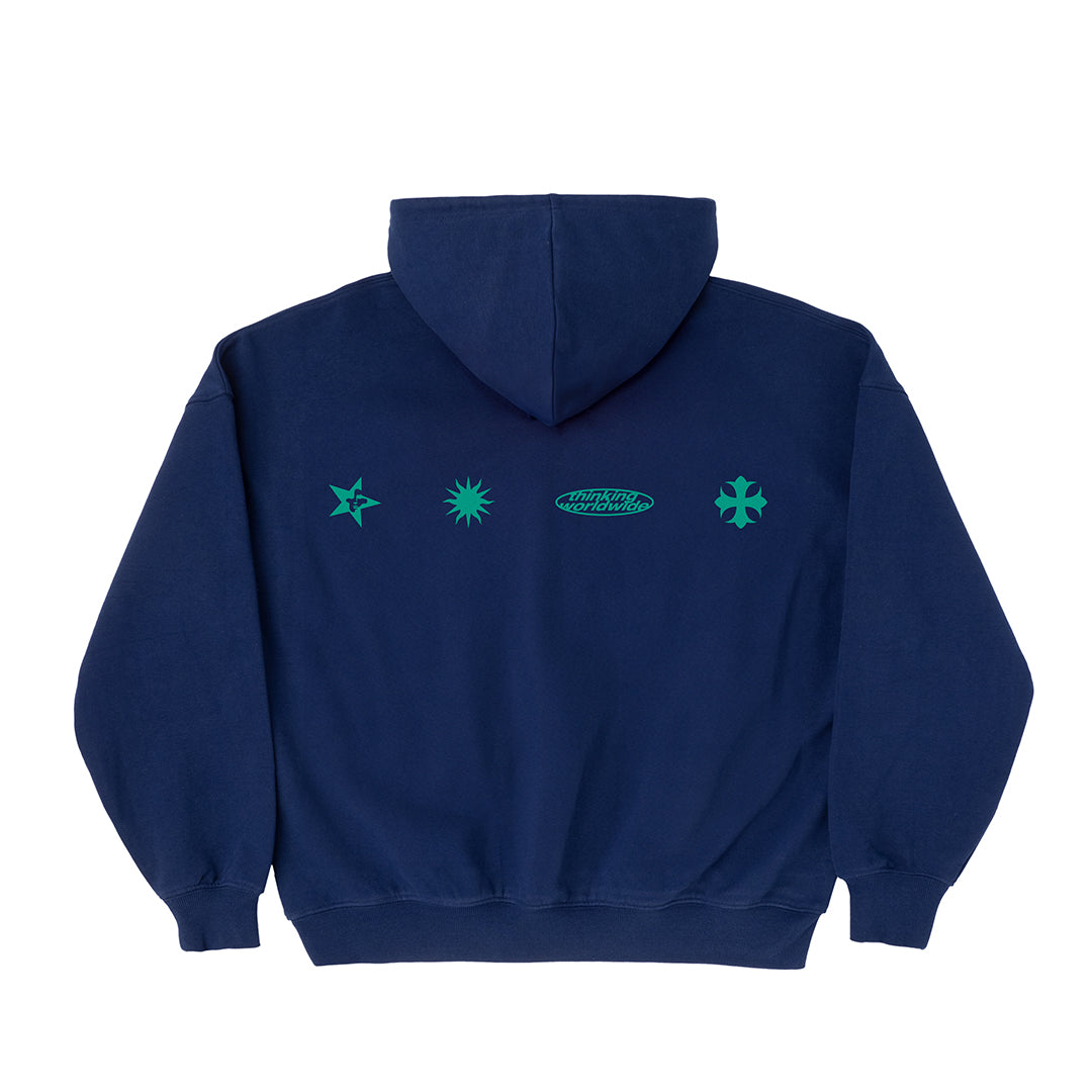 NOW IF HOODIE AZURE BLUE