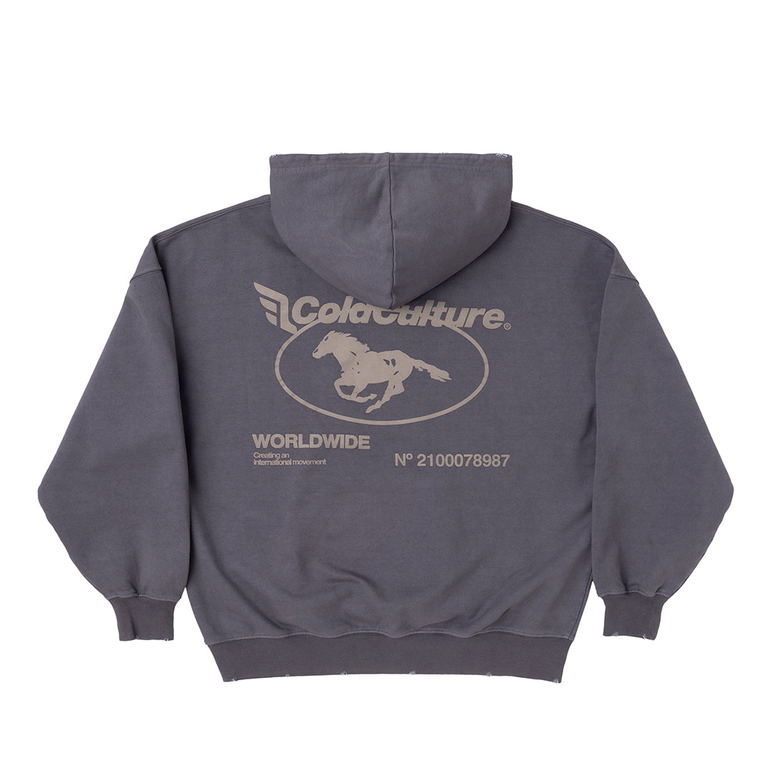 GALLOP HOODIE +WASHED DARK GREY