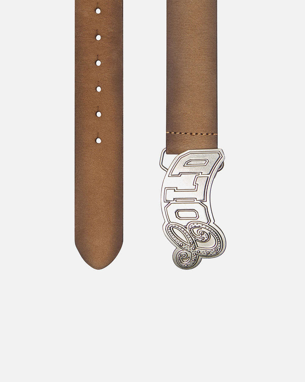 VARSITY LEATHER BELT BROWN MIX