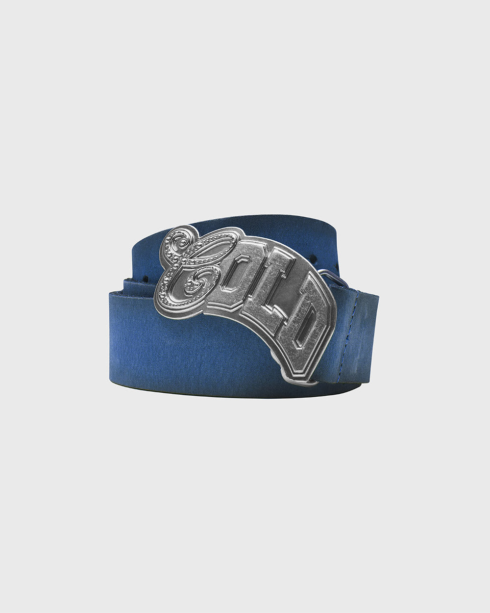 VARSITY LEATHER  BELT BLUE MIX