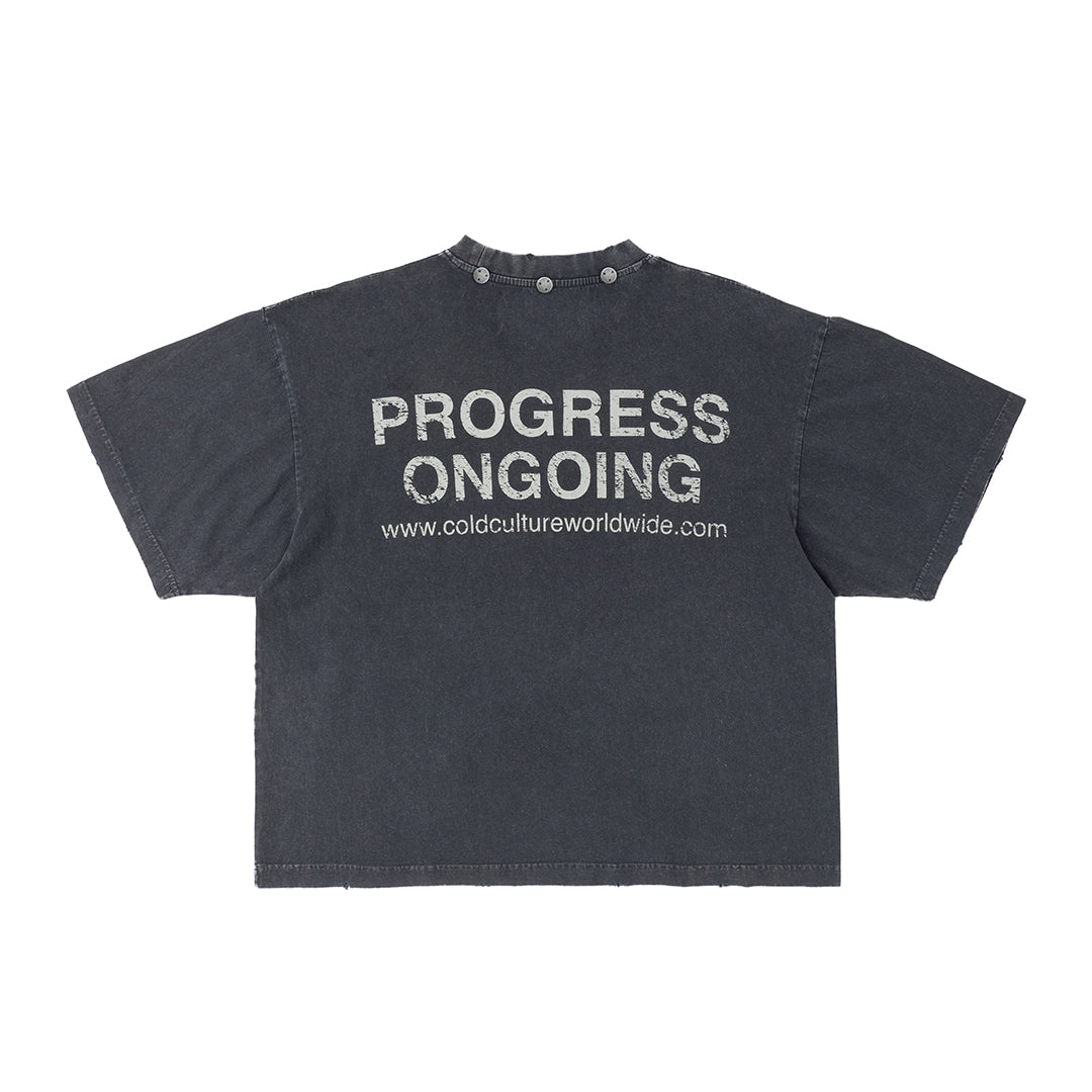 PROGRESS TEE +WASHED GREY