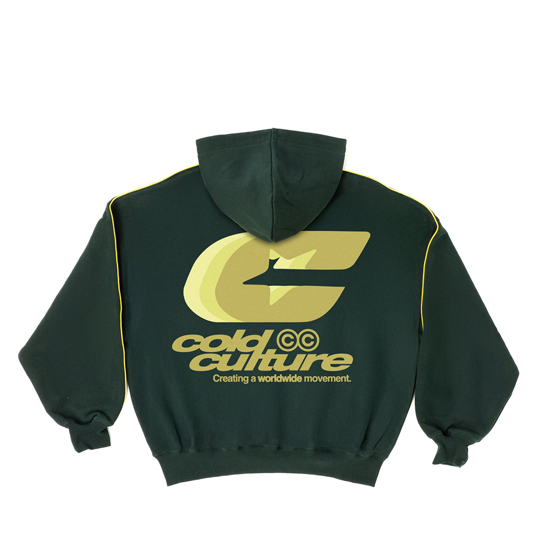 TRIPLE C HOODIE WASHED NIGHT GREEN