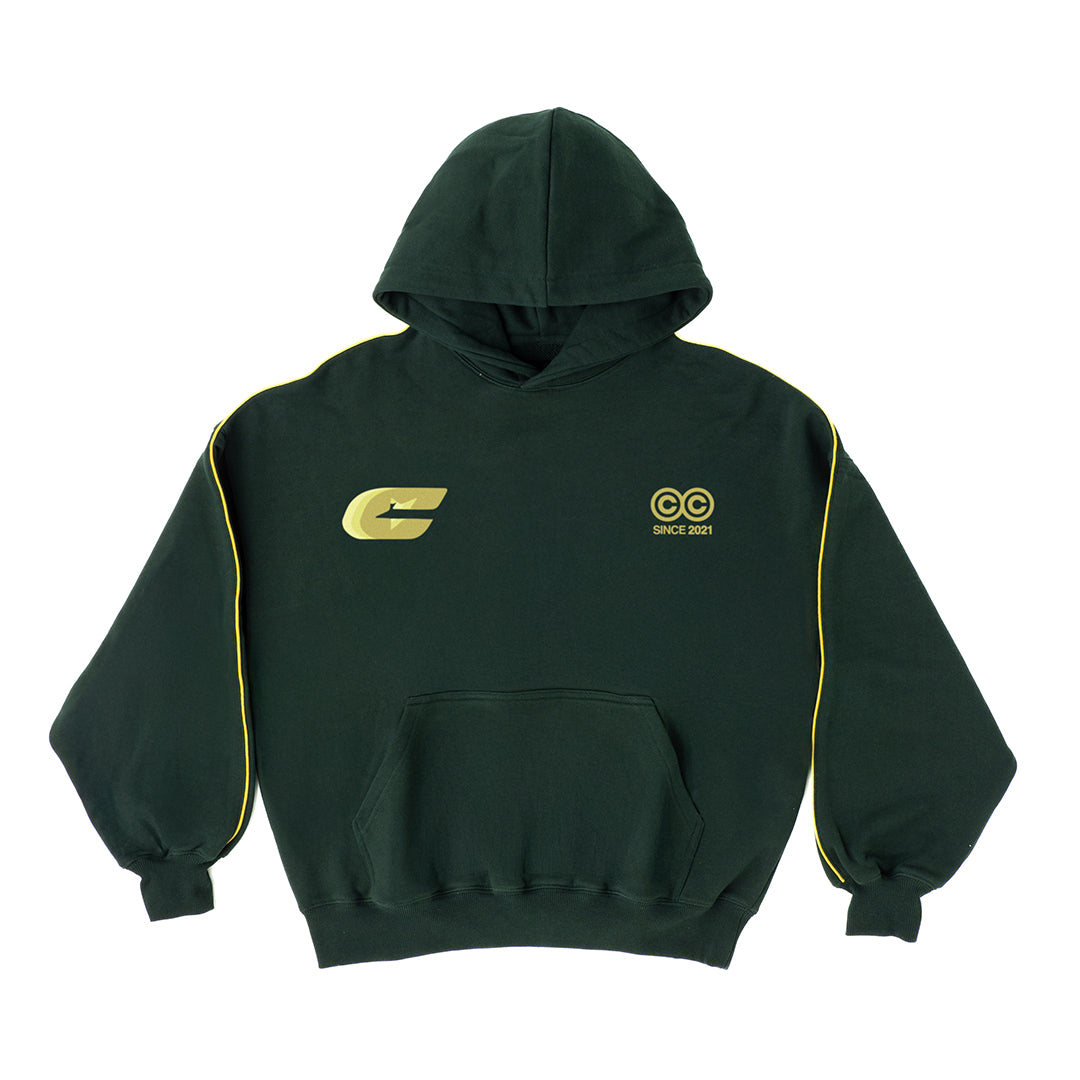 TRIPLE C HOODIE WASHED NIGHT GREEN