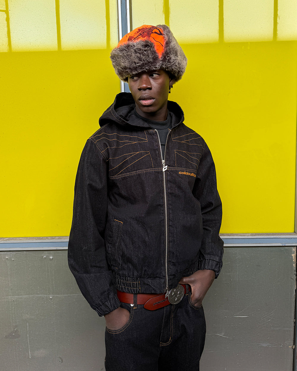 TOP BOY JACKET BLACK DENIM