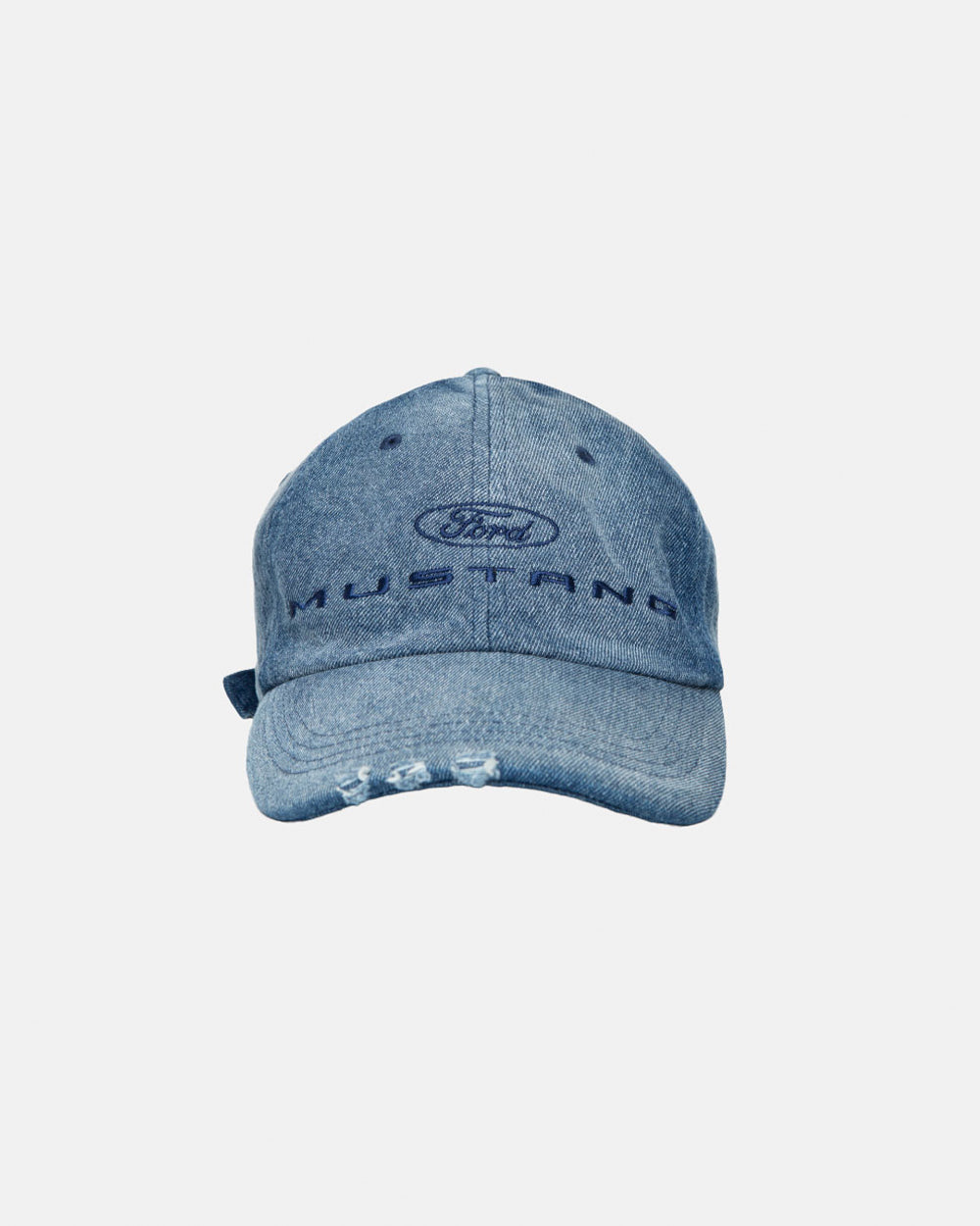 MUSTANG LOGO CAP BLUE FADED DENIM