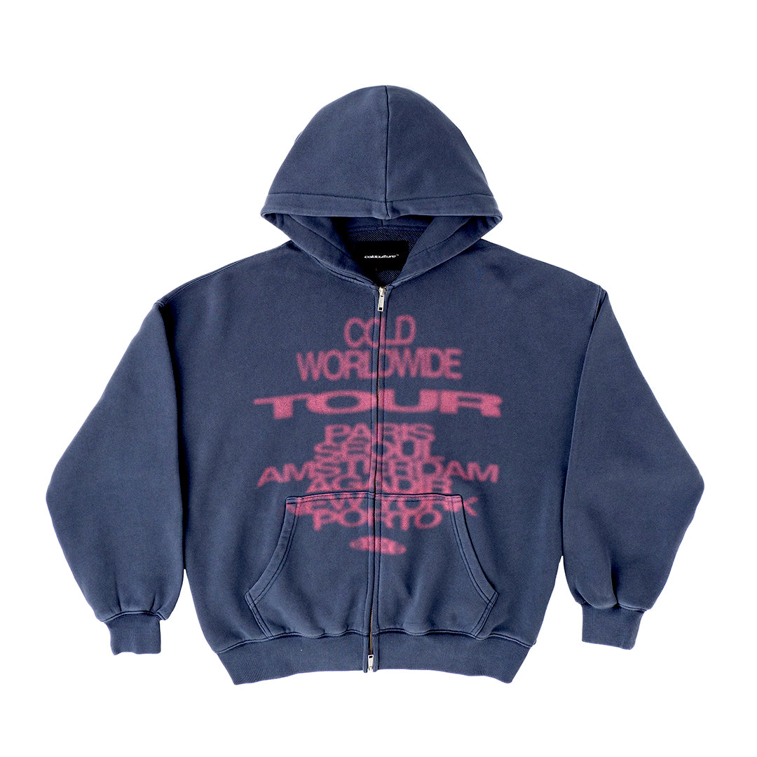 TOUR ZIP HOODIE DARK BLUE