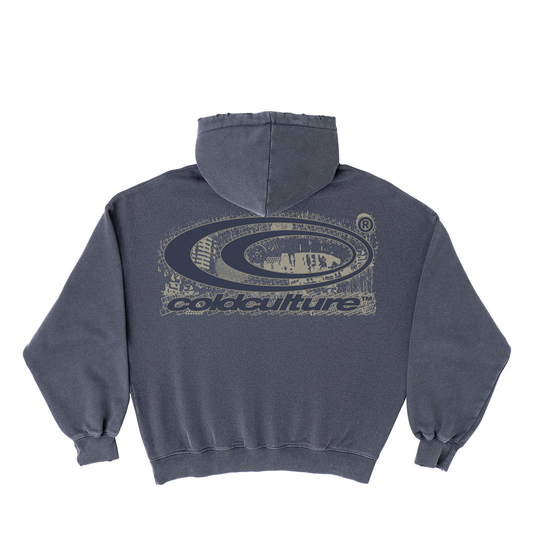 RUINED INDUSTRY HOODIE HEAVY GREY