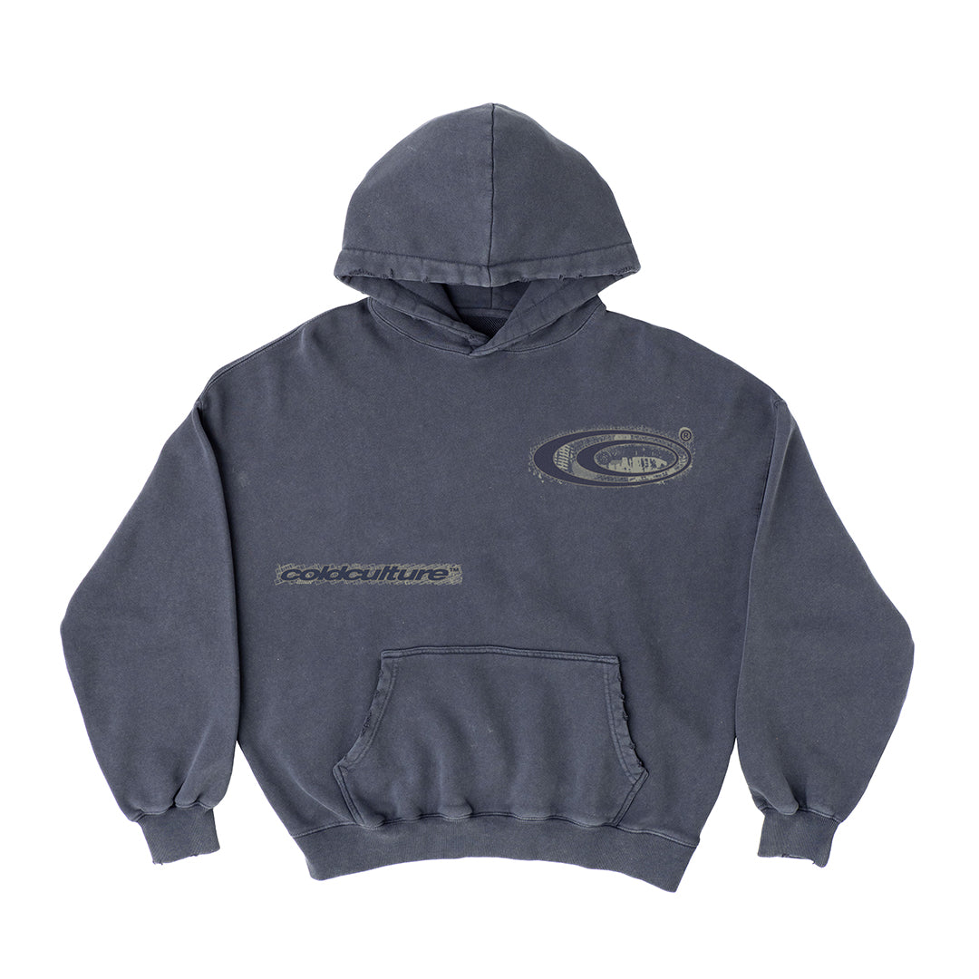 RUINED INDUSTRY HOODIE HEAVY GREY