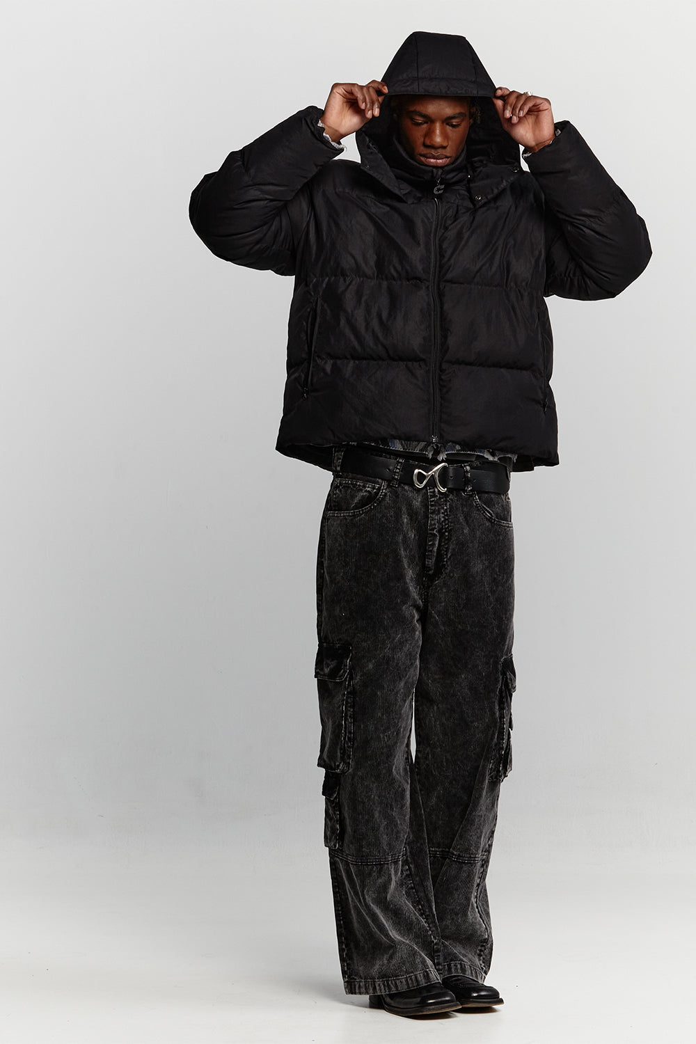 PUFFER JACKET RIPSTOP BLACK