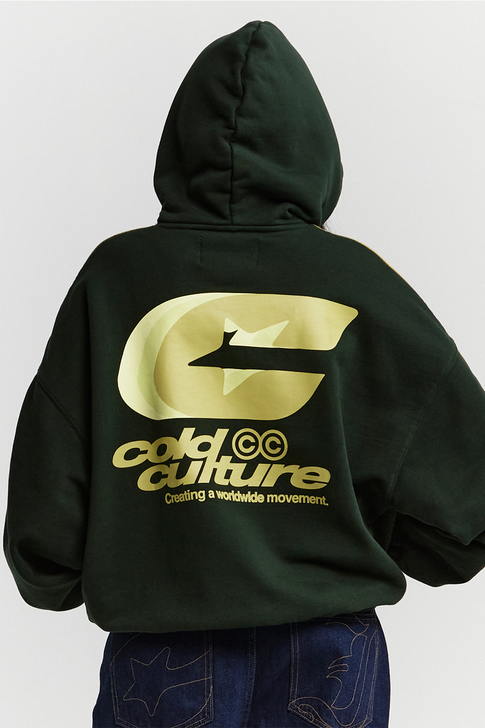 TRIPLE C HOODIE WASHED NIGHT GREEN