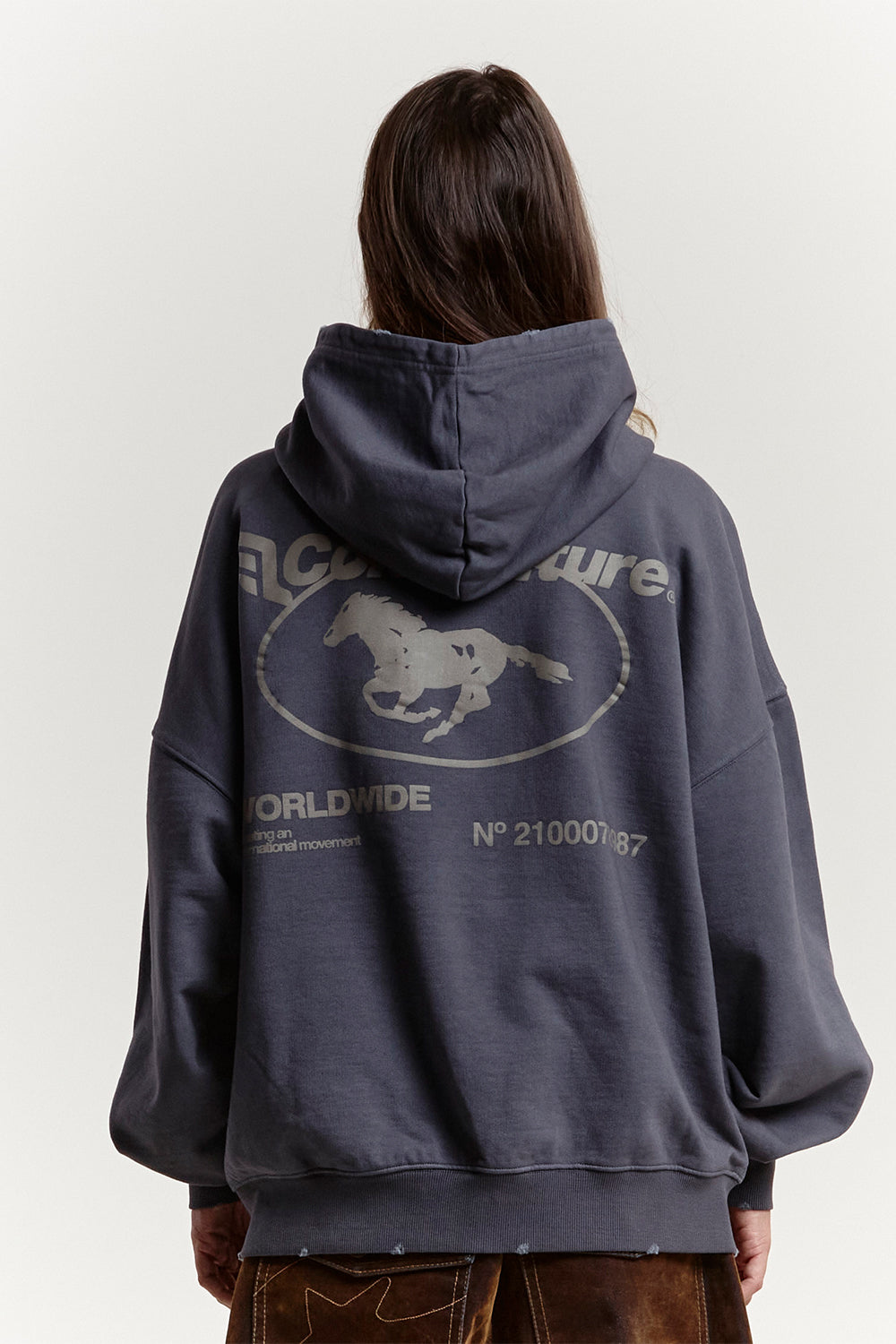 GALLOP HOODIE +WASHED DARK GREY