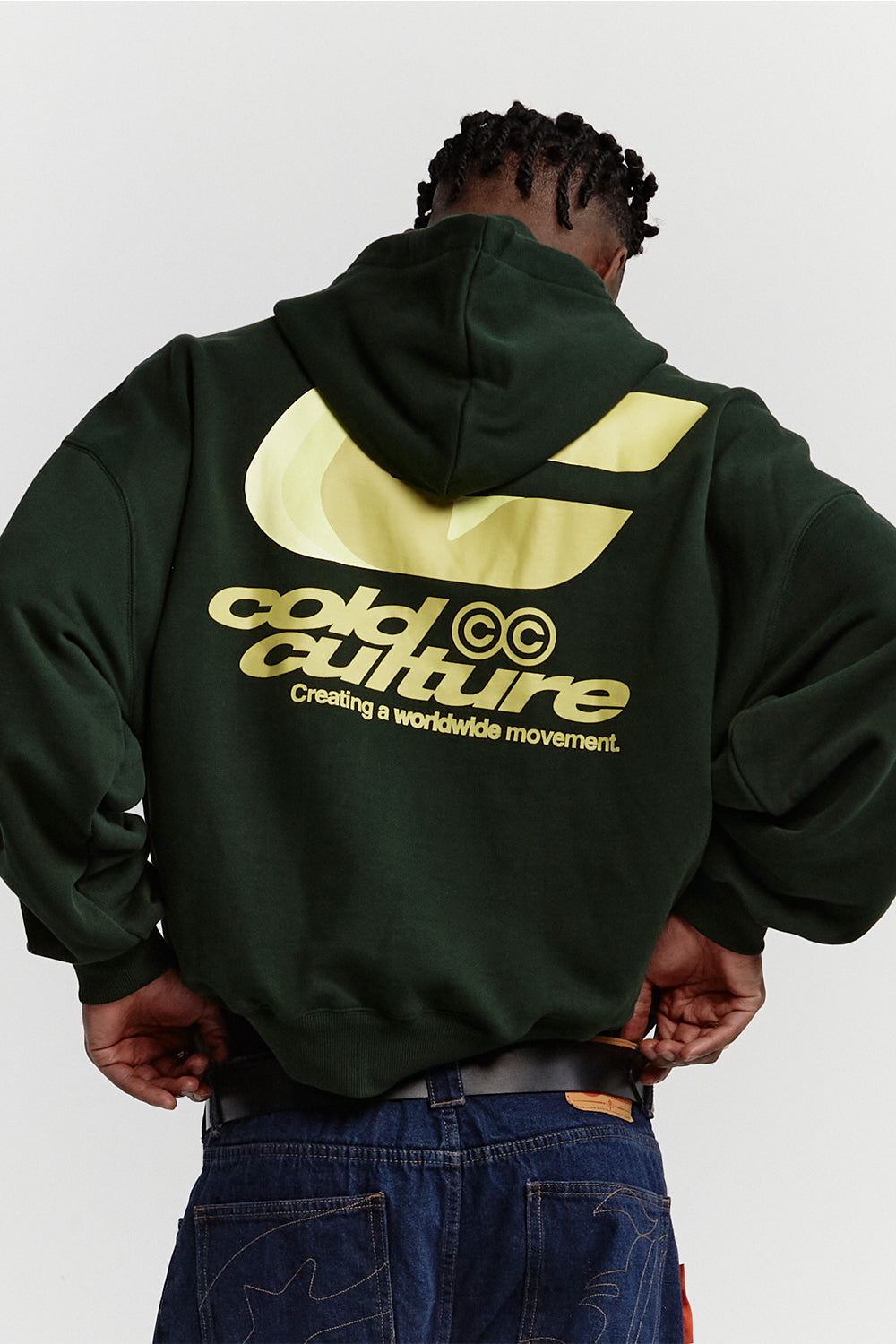 TRIPLE C HOODIE WASHED NIGHT GREEN