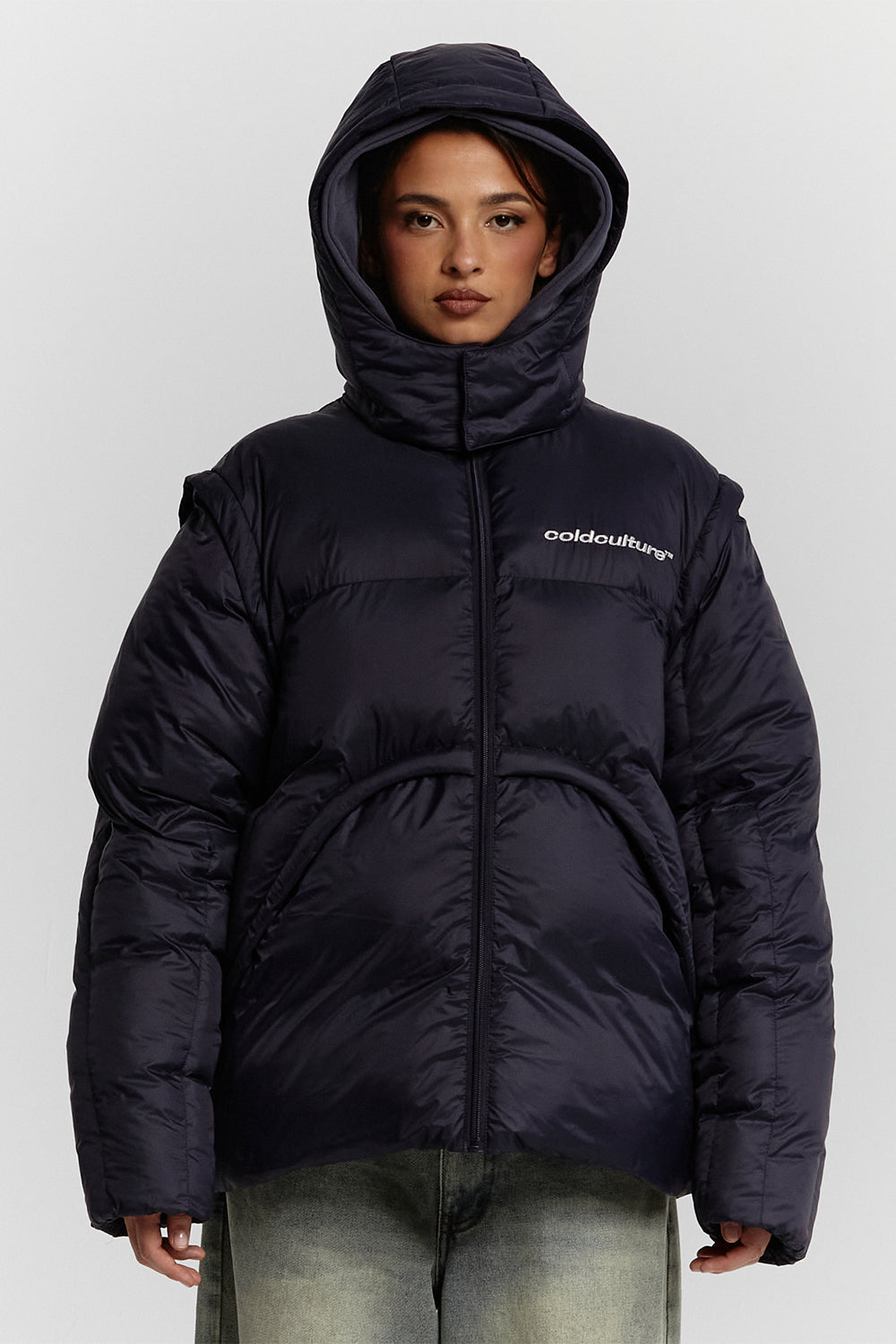 MULTIFUNCTIONAL PUFFER JACKET DARK BLUE